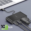 Miniatyrbild 3 av 6: Hub USB C Power Delivery 100W 4x USB C Snabbladdning och Synchronisering Belkin Svart