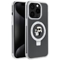 Miniatyrbild 1 av 6: MagSafe Fodral för iPhone 15 Pro Silikongel Förstärkta hörn Karl Lagerfeld Transparent Transparent