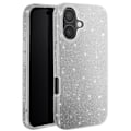 Miniatyrbild 1 av 6: Glittercase för iPhone 16 Plus Stötsäker Glittrande Silver Grå