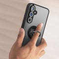 Pikkukuva 3 / 6: Kotelo Samsung Galaxy A55 - AVIZAR - Ringrip - Metallirengas - Jalustatoiminto - Musta Svart