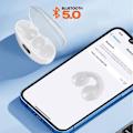 Miniatyrbild 3 av 5: Bluetooth-hörlurar - LINQ - Luftledning - Clip-on-design - Batteritid 4h - Svettresistenta Vit