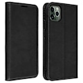 Miniatyrbillede 1 af 4: Étui Folio - AVIZAR - iPhone 11 Pro - Ægte Læder - 3 Kortpladser - Videostøtte Svart