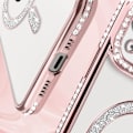 Pikkukuva 4 / 6: Timanttikotelo iPhone 14:lle - AVIZAR - Strassikivi Contour - Vaaleanpunainen - MagSafe Protection Rosa