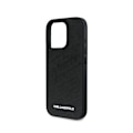 Miniatyrbillede 1 af 6: Coque quilted PU til iPhone 16 Pro Max med luksusdesign fra Karl Lagerfeld Sort Svart