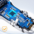 Miniatyrbillede 4 af 6: 36W cigarettænder Biloplader USB C og USB Hurtigopladning LinQ Hvid Vit