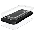 Miniatyrbillede 1 af 5: Beskyttelsespakke til iPhone 16 Plus blødt etui og hærdet glas Mayaxess Transparent Transparent