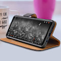Miniatyrbild 3 av 4: Etui Galaxy S9 Plus - Fodral - Äkta läder - Mjuk - Svart - Stödfunktion Svart