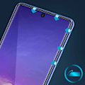 Miniatyrbillede 4 af 6: Film til Galaxy S10 Lite 9H ridsefast hærdet glas med sort kant Svart