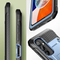 Miniatyrbillede 4 af 5: Blå taske til Samsung A14 5G stødsikker støttebælteclips, Supcase Blå