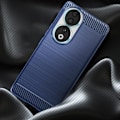 Miniatyrbillede 3 af 5: Telefonetui - AVIZAR - Honor 90 - Stift - Stødabsorberende - Design i Mørkeblå Kulstof Blå