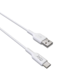 Pikkukuva 2 / 6: Lataus- ja tiedonsynkronointikaapeli USB Type-C 2.4A 2M Jaym White -liitäntään Vit
