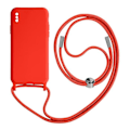 Miniatyrbillede 1 af 5: Coque iPhone XS Max - AVIZAR - Semi-rigid - Justerbart nylon snor 80cm - Rød - Unisex Röd