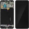 Miniatyrbillede 1 af 4: Samsung Galaxy A10 LCD-skærm Komplet Touch Block-kompatibel sort Svart