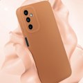 Miniatyrbillede 4 af 6: AVIZAR Cover til Samsung Galaxy A14 4G og 5G - Mat Silikone - Forstærket kamerabeskyttelse - Brun kastanj