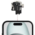 Pikkukuva 3 / 4: AVIZAR:n vaihto sisäinen kaiutin Apple iPhone 15 - Musta - CE RoHS -sertifioitu Svart