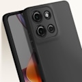 Miniatyrbillede 4 af 5: Siliconeblød mat sort taske til Motorola Moto G75 Svart