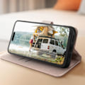 Miniatyrbild 3 av 5: Skal till iPhone 15 Plus - AVIZAR - Chesterfield - Stativfunktion - Rosa Rosa