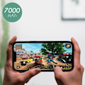 Miniatyrbild 4 av 4: Hårdt etui - MÄRKE - iPhone 13 - Batteri 7000mAh - Modstandsdygtig beskyttelse - Soft-touch Svart