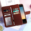 Miniatyrbild 5 av 6: Smartphone-etui 4,3 till 4,7'' Plånbok Multifunktionell Kameraskydd brun kastanj