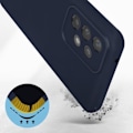 Miniatyrbillede 3 af 4: Samsung Galaxy A33 5G beskyttelsescover - Blå - Halvstiv silikone - Blød finish - Hævede kanter Blå