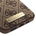 Miniatyrbild 4 av 5: Coque MagSafe för iPhone 14 Elegant 4G Metalplatta Guess Brun kastanj