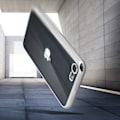 Pikkukuva 5 / 6: Coque iPhone SE 2022 / 2020 ja 8 / 7 Taipuisa Kromireunus Läpinäkyvä Takapinta Grå