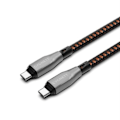 Pikkukuva 2 / 5: Câble Armuré Pro 240W USB-C vers USB-C Kevlar 1m CYGNETT Noir Orange