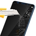 Pikkukuva 4 / 4: Suojakalvo - AVIZAR - Huawei Mate 10 Pro - Karkaistu lasi - Iskunkestävä - 9H Färgade kanter