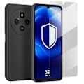 Pikkukuva 1 / 6: Xiaomi Redmi 14C Pehmeä Silikoonikuori ja 3mk Karkaistu Lasi Musta Svart