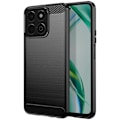 Miniatyrbillede 1 af 5: Coque til Honor 200 Smart Silikone Design Kulfiber Børstet Sort Svart