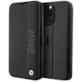 Pikkukuva 1 / 5: BMW aitoa nahkaa oleva iPhone 14 Pro -lompakkokotelo, musta Svart