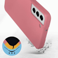 Pikkukuva 3 / 5: Suojakuori - AVIZAR - Samsung Galaxy S22 Plus - Puoli-jäykkä silikoni - Soft-touch viimeistely - Vaaleanpunainen Rosa