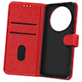 Miniatyrbillede 2 af 6: Red Wallet and Video Support Case - AVIZAR - Xiaomi Redmi A3 - Semi-stiv - Glat - Blandet Röd
