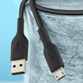Miniatyrbild 3 av 5: USB till mikro-USB-kabel Ladda och synkronisera Certifierad USB-IF 1 meter Belkin Svart