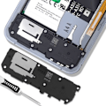 Pikkukuva 3 / 3: Vaihtoehtoinen ulkoinen kaiutin Samsung Galaxy A55 Musta Svart