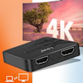 Miniatyrbillede 3 af 5: 4K Ultra HD HDMI-duplikator på 2 samtidige skærme LinQ Black