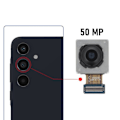 Miniatyrbillede 3 af 4: Bagkamera til Samsung Galaxy A55 Hovedsensor 50MP Samsung Sort Svart