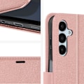 Pikkukuva 4 / 5: Suojakuori Samsung A25 5G:lle - MAYAXESS - Lompakkotelinetoiminto - Vaaleanpunainen - Synteettinen - Läppä Rosa