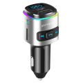 Miniatyrbillede 1 af 5: Bluetooth FM-sender med USB-biloplader og USB-C PD 18W 4smarts Sort