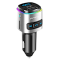 Pikkukuva 1 / 5: Bluetooth FM-lähetin, jossa on USB-autolaturi ja USB-C PD 18W 4smarts Black