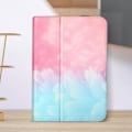 Miniatyrbillede 3 af 5: 10 tommer tabletetui - AVIZAR - Fjerdesign - Elastisk lukning - Video/tastatur støtte - Universal Motiv Fjädrar