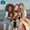 Pikkukuva 4 / 4: Perche à Selfie - Bluetooth - Musta - Laajennettava Jalusta - 360° Kierrätettävä Tuki - 70 cm