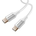 Miniatyrbild 1 av 5: USB-C till USB-C Kabel Design Flätad Anti-nod Swissten Vit Vit