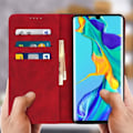 Miniatyrbillede 4 af 4: Porteføljeetui - AVIZAR - Huawei P30 Pro - Øko-læder - Rød - Video støtte Röd