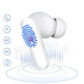 Miniatyrbild 4 av 5: Bluetooth-hörlurar - SWISSTEN - Fokus - Aktiv brusreducering - 35 timmars batteritid - In-ear Vit