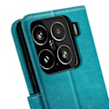 Miniatyrbillede 4 af 5: Etui til Xiaomi 15 Tegnebog med Håndledsrem Mayaxess Turkis Blå