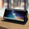 Miniatyrbillede 4 af 4: Huawei P20 Lite etui - AVIZAR - Læderpungcover - Sort - Videounderstøttelse - 3 kortpladser Svart