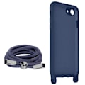 Miniatyrbillede 2 af 5: Lanyard-etui iPhone 7, 8, SE 2020 og 2022 Halvstiv halsstrop blå Blå