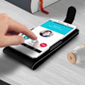 Miniatyrbillede 3 af 4: Smartphone etui - AVIZAR - Universal - Øko-læder - Sort - 3,8'' til 4,3'' svart