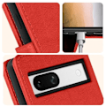 Miniatyrbild 4 av 4: Google Pixel 7a Folio Fodral Red Flip Fodral